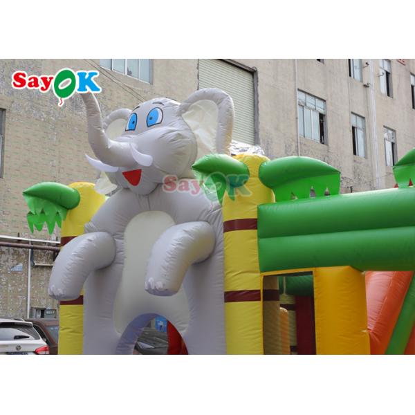 Замки милой темы зоопарка раздувные отскакивая скача игры скольжения хвастуна Inflable дома для детей