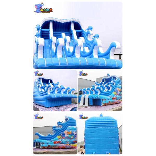 Wet Dry Industrial Inflatable Water Slide Bouncer Quick Inflation ODM
