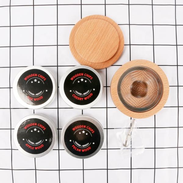 Kit de coctelería para fumadores Antiguo fuego Bebida Fumadora Coctelería de madera Fumada Caja de herramientas Barra de vinos Humo de burbujas Fabricante de especias de madera