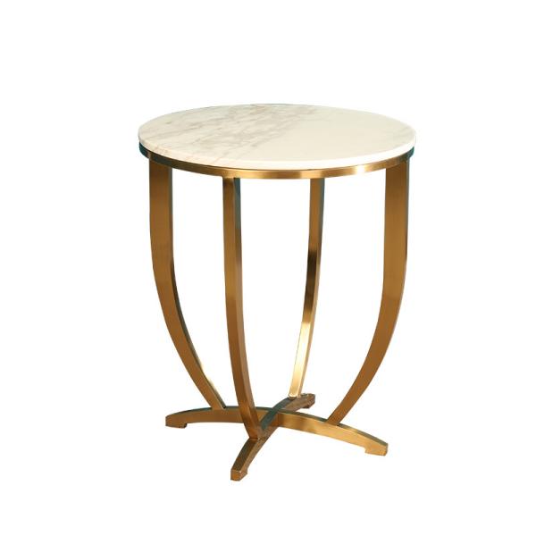 Contemporary Design Stainless Steel Frame Marble Top Coffee Table Side Table for Living room Bedroom
