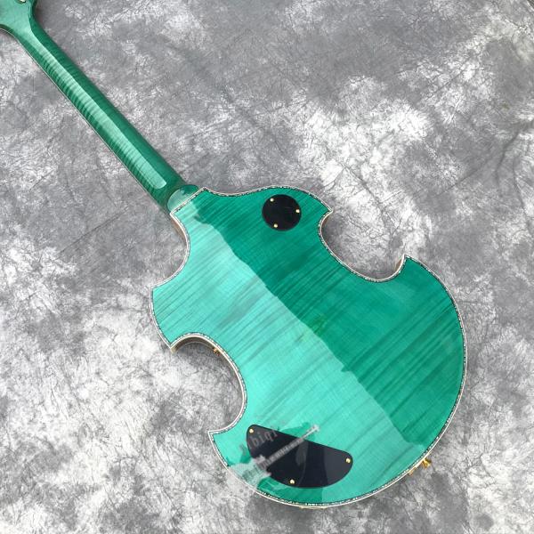 2020 Custom Semi-Hollow High Quality Green Customizable Logo and Shape Electric Guitar