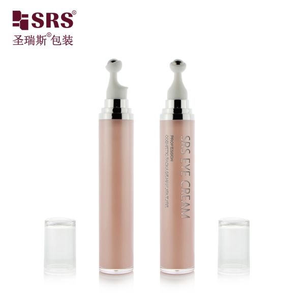 Massage Roller Acrylic Bottle Blue Green Pink Face Eye Cream Bottle With Pump Roller Bottle