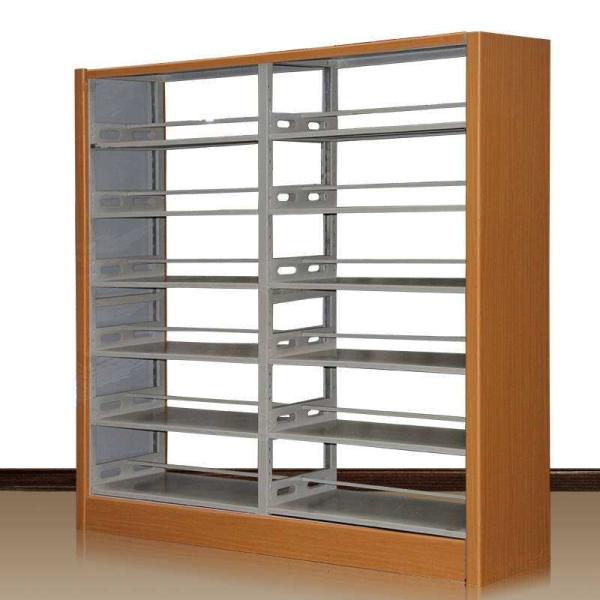 School Library Book Metal Storage Rack Durable 1.0mm Iron Metal Book Shelf