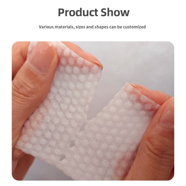 Custom Logo Premium Disposable Cotton White Facial Make-Up Remover Pads Soft Skin Care Cleaning OEM