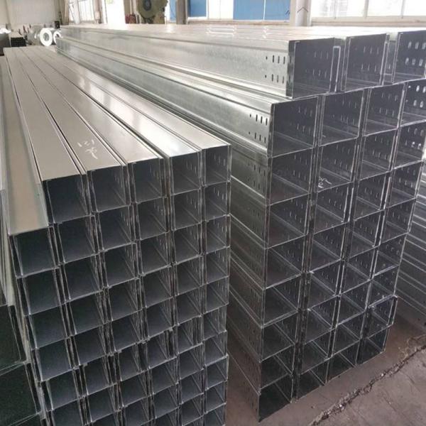 ISO9001 Channel Cable Tray Hot Dip Galvanized With Ventilation / Perforation Groove