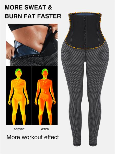 Breathable HEXIN HIGH WAIST Neoprene Gym Scrunch But Corset Waist Trainer Leggings AS SHOW