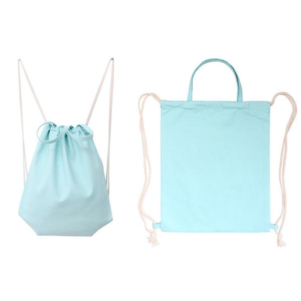 Custom printed logo solid color handhold backpack travel drawstring bag student backpack