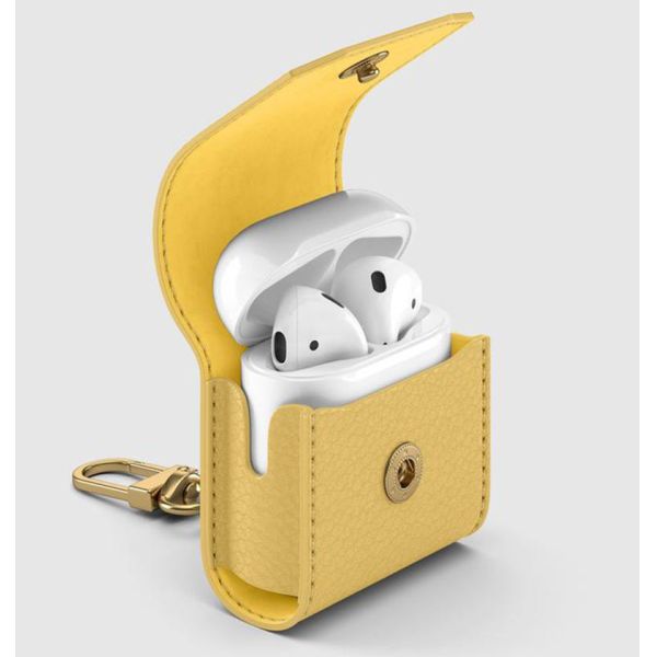 Customized Caring Leather Earphone Pods Protective Case Earphone Cover Shockproof