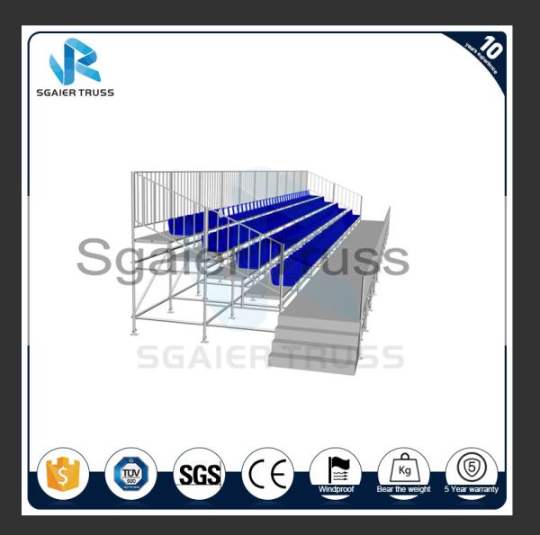 Outdoor Solid Structure Metal School Gym Bleachers , Multifunction Sports Bleacher