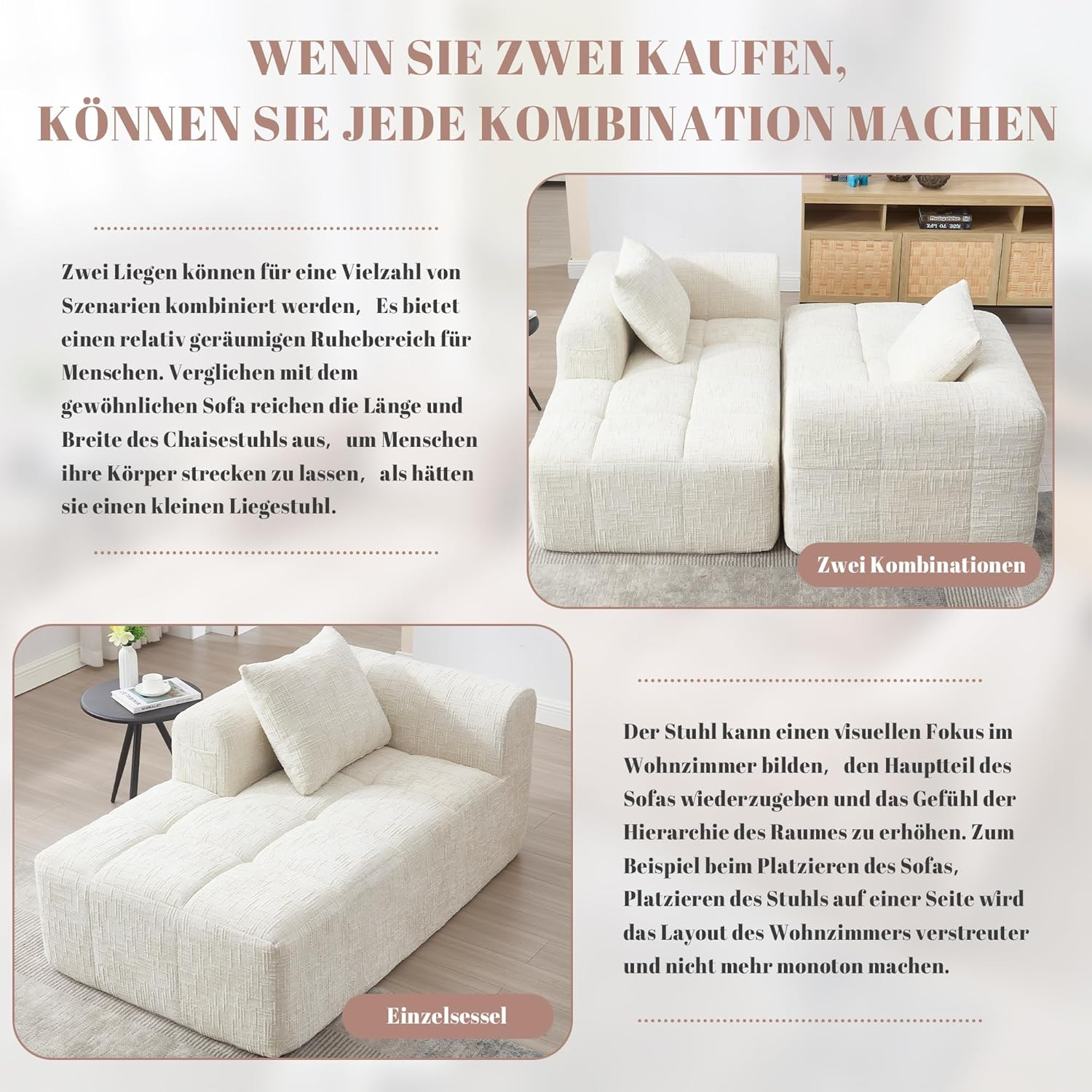 Modern Single Seater Upholstered Modular Sectional Sofa Cushion Chaise Longue Sofa Could Couch Compressed Sofa for Living Room