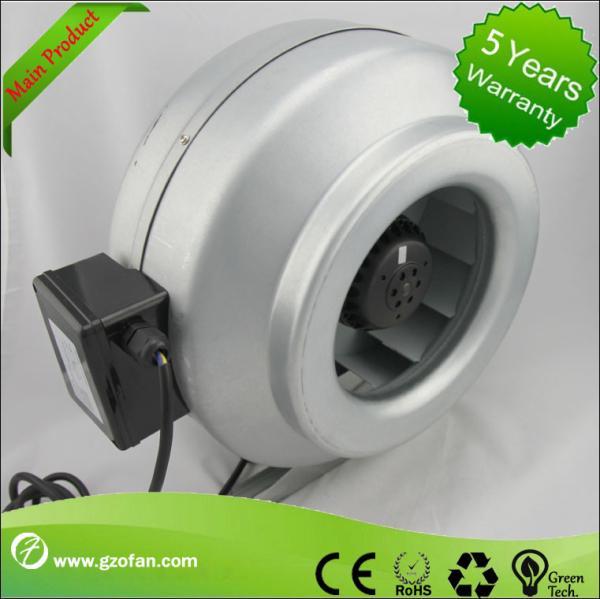 200mm In-Line Centrifugal Fan Painted Sheet Metal For Ceiling Wall Mount