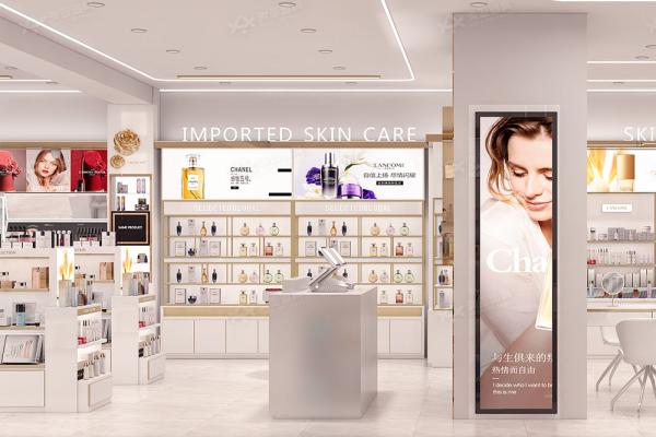 High-end Luxury Beauty Store Fixtures Makeup Display Cabinet For Skincare Shop Design And Premium Shop Decoration