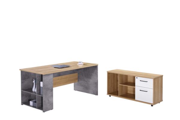 Modern L Shape Office Manager Desk / Melamine Surface Home Office Furniture