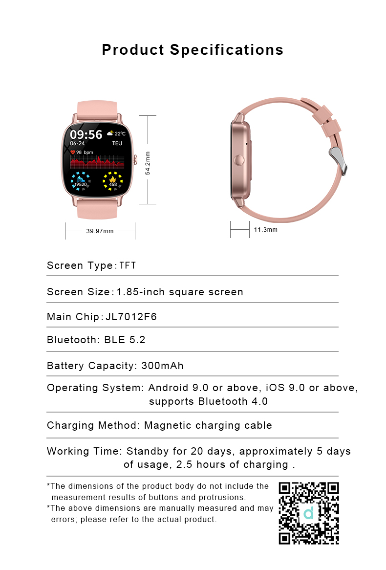 Smart Watch 24 Hour Health Monitor Bluetooth Calling and Real Time Notifications