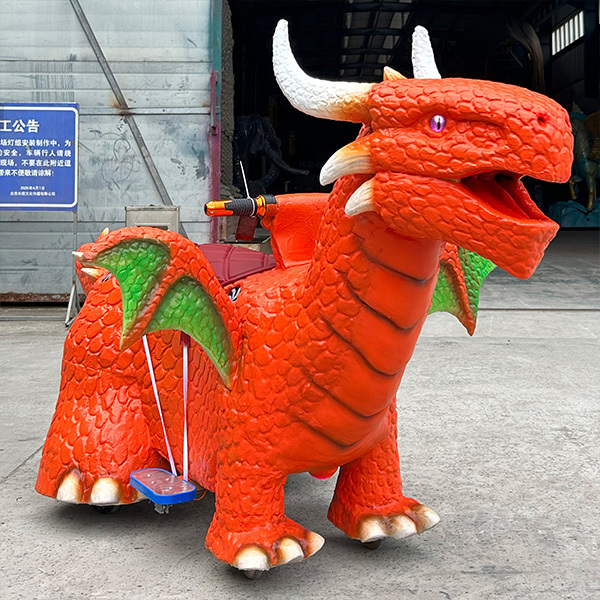 Kids Attractive Mountable Dragon Dinosaur Electric Ride On Shopping Mall Playhouse
