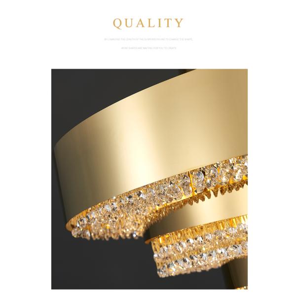 Modern led chandelier living room decoration home decor lights round large dining light(WH-CY-244)