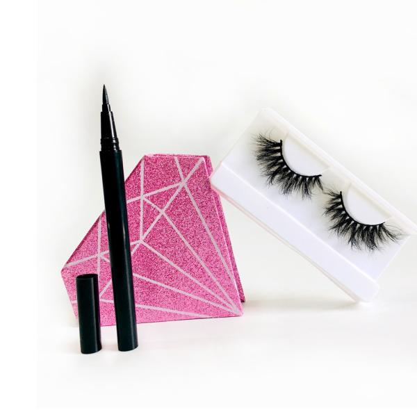 Long Lasting Waterproof Eyeliner , Magic Eyeliner Pen Eyelashes Set