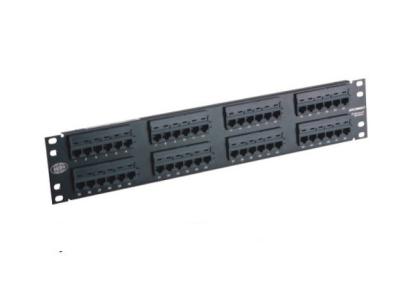 Painel de remendo 2U da montagem em rack de 48 portos 19 painel de remendo Cat5e de UTP 110 IDC RoHS complacente
