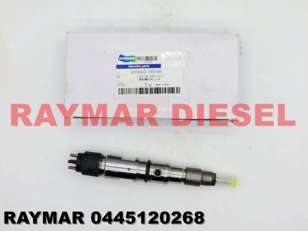 BOSCH Genuine common rail fuel injector 0445120268 for DOOSAN DL06S 400903-00046