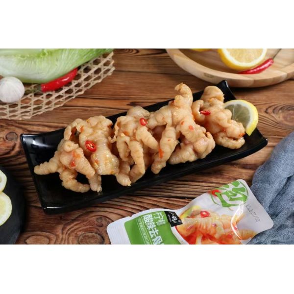 Best Seller Chinese Customized Packaging Tradition Snacks Braised Chicken Feet Lemon Spicy Boneless Chicken Feet Snack
