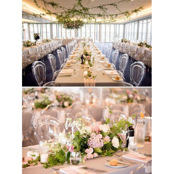 Chaise Chiavari transparente en acrylique pour mariages et banquets