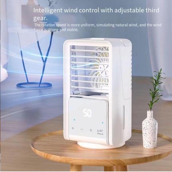 Portable 4000mAh Air Fan Cooler Mini Power Supply 9W Small Air Conditioners For Home Rechargeable