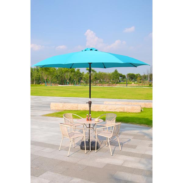 200g Polyester Fabric Round Large Garden Parasols Umbrella With Stainless Steel Pole