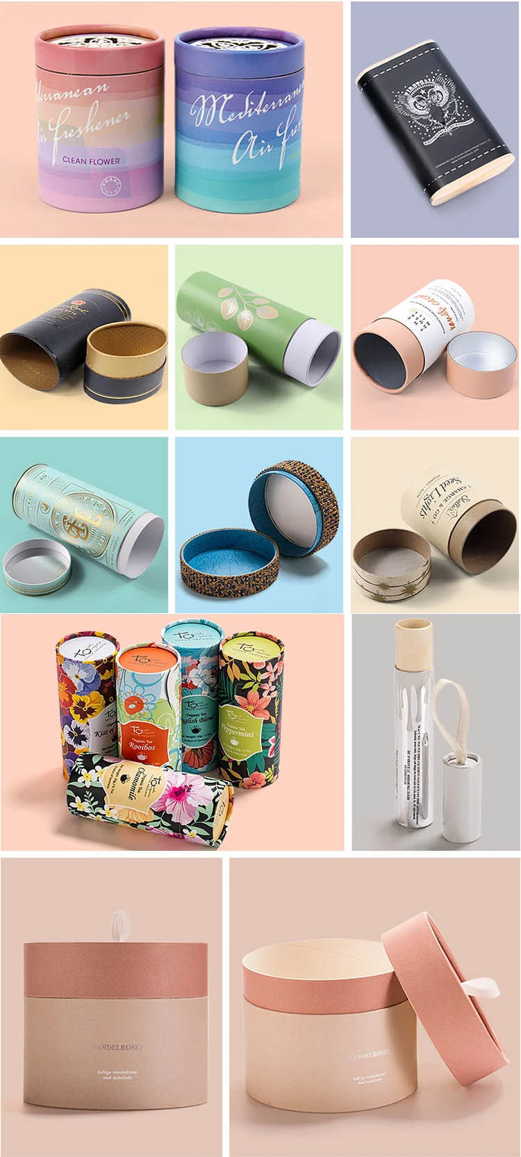 Коробки бумаги цилиндра 200gsm CE Biodegradable C2S бумажные