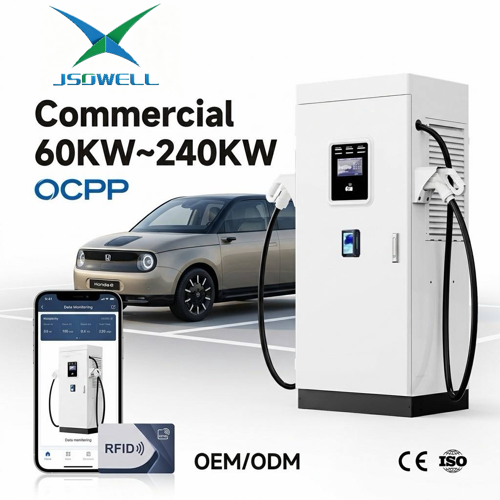 Jsowell Customize New Commercial EV Charging Station DC 60-360KW Dual Gun Fast