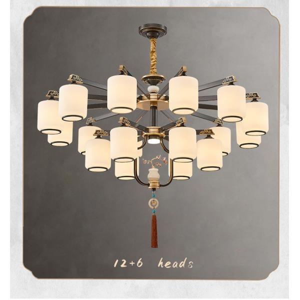 New Chinese Chandelier Lotus Lamp Box Restaurant Tea Room Living Room Light