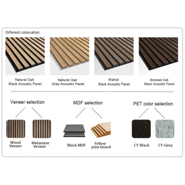 3D Model Design Wood Slat Wall Panels Black Customized For Noise Reduction