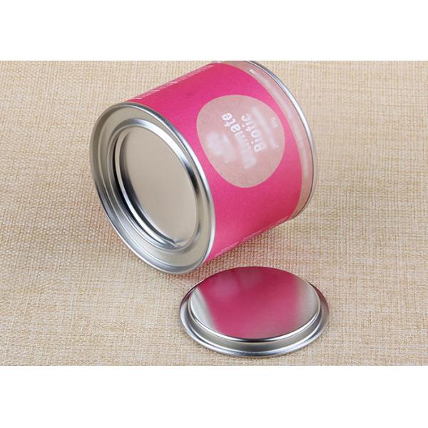 Pink Metal Milk Lids Composite Paper Can For Seed / Crafts /