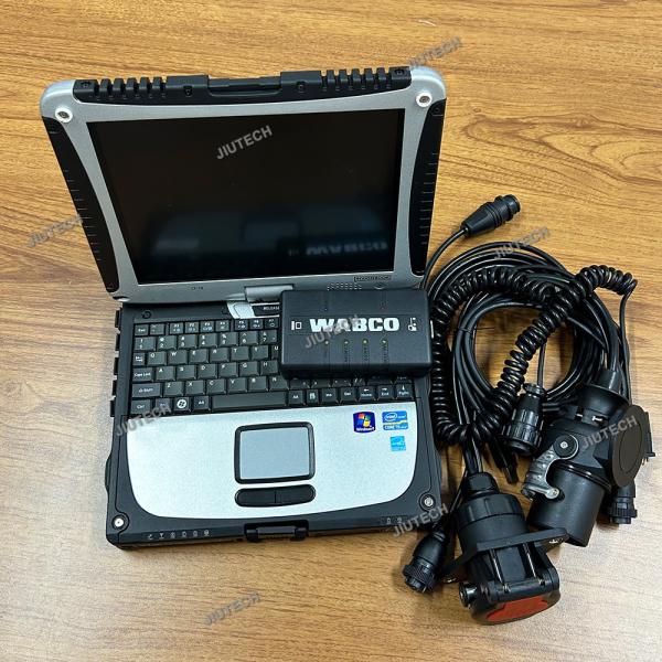 Truck Scanner For WABCO DIAGNOSTIC KIT (WDI) WABCO Trailer WABCO Heavy Duty Diagnostic Scanner Tool+CF19 Laptop