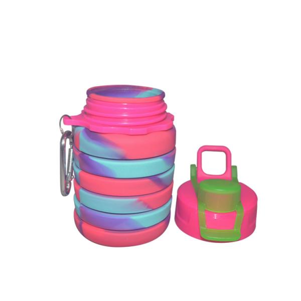 Бутылка складное подгонянное 500ml Multi силикона спорт цветов выпивая