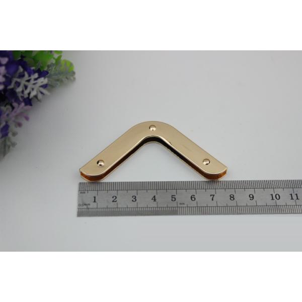 Europe standard light gold right-angle metal handbag corner purse protector