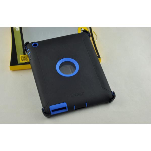 Outerbox Ipad Shell duro cubre, 3 capas cubierta protectora negra/azul de la TPE