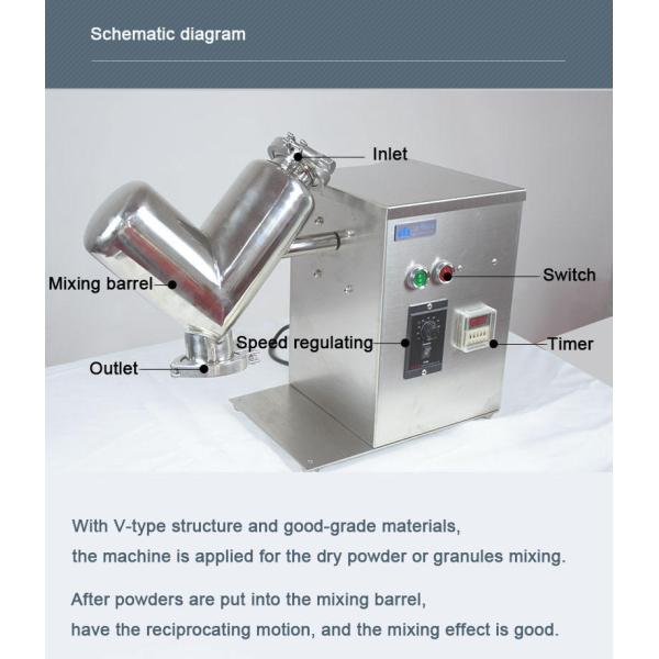 Энергодобывающий конусный детергентный смеситель типа V для сухого порошка 10L 50L 100L 300L 500L