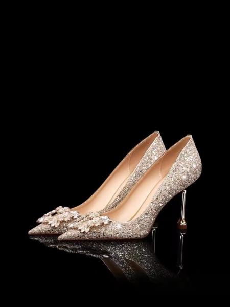 Solid Pointed Toe Comfortable Low Heel Dress Shoes for Women