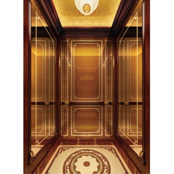 Solid Wood Elevator Cabin Decoration Panel Mirror Etching Wall With Luxury Type