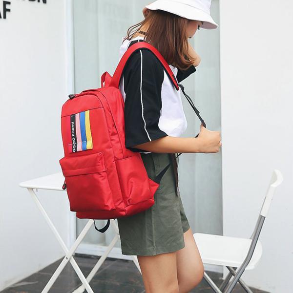 European and American style backpack male large capacity student bag for lovers campus trip popular logo backpack