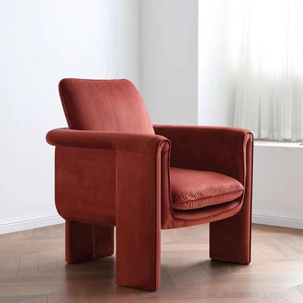 Flannel Fabric Stylish Fabric Armchair