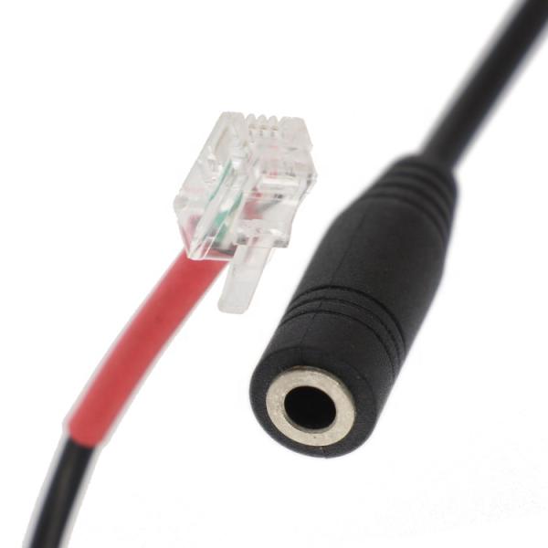 RJ9 RJ10 a Mujer 3.5 mm CTIA Plug Audio Jack Adaptador de auriculares Cable para teléfono de oficina