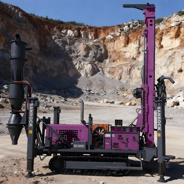 Reverse Circulation Drilling Rig with 132KW Diesel Power for 500m Drilling Depth and Hydraulic Controlling