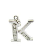Le collier de l'alphabet en argent 925 avec des pierres de zircon