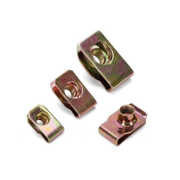 Precision Nuts M4-M10 Metric Steel Leaf Plate Spring Speed Clamping Nuts with U Spring Clip Nut and Lock Nut