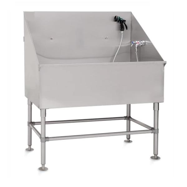 Indoor / Outdoor Stainless Steel Dog Wash Tub , Professional Dog Grooming Tubs