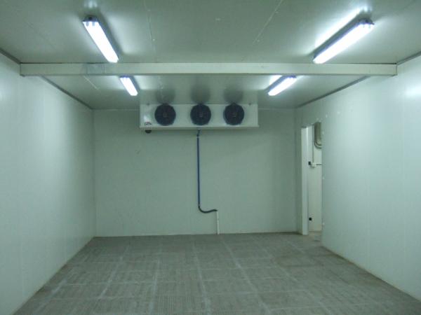 Casa Usando Energia Solar Container de 18 pés Sala de armazenamento frio com termômetro de cortina