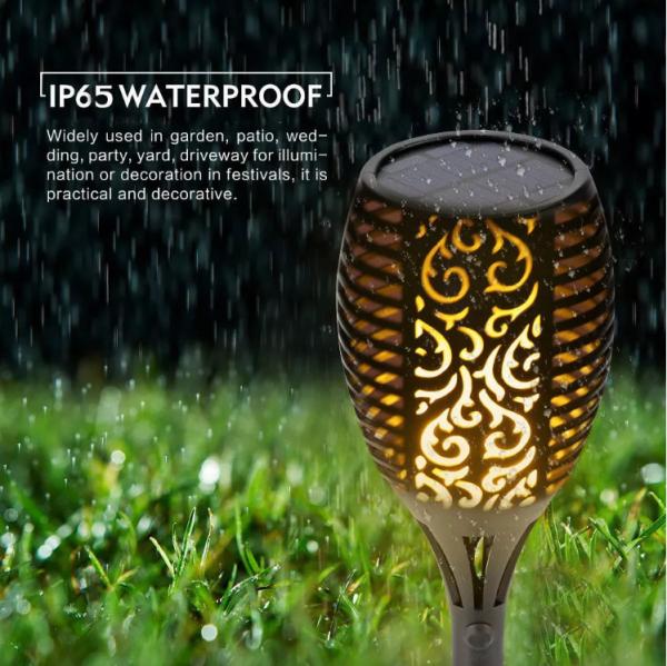 96 LED Waterproof Outdoor Landscape Decoration Dancing Flame Lighting Flickering Security Garden Solar torch light