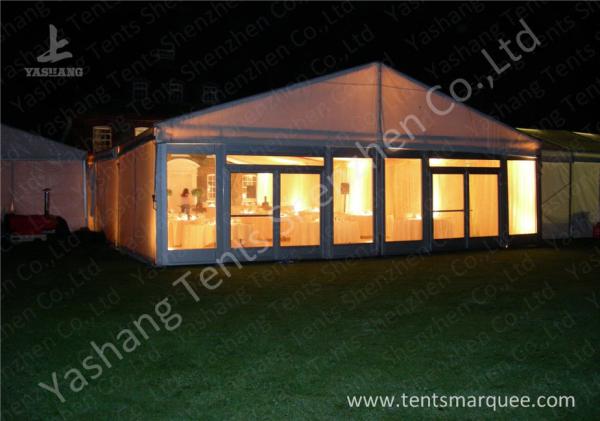 Tailor Made Transparent Glass Wall Outdoor Luxury Wedding Tents With Gorgeous Ornaments
