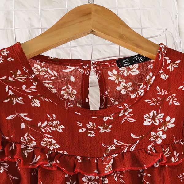 Spring Children'S Long Sleeved Floral Princess Dresses Girl'S Dress